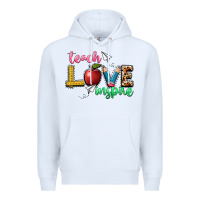 White teach love inspire Premium Hoodie - NancyCooperArtShop