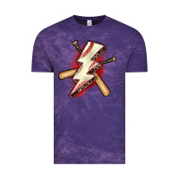 Cloud Purple baseball lightning bolt Vintage Tee - Zillion Design Studio