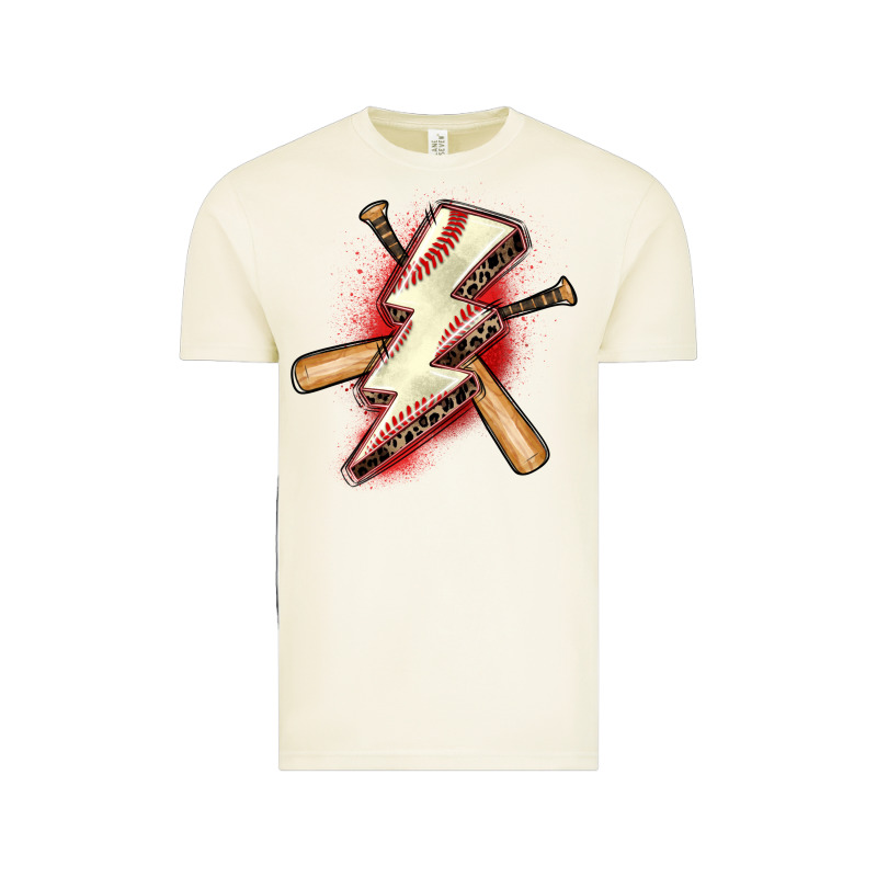 Baseball Lightning Bolt Vintage Tee by Zillion Design Studio | Teevron