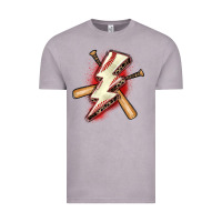 Vintage Zinc baseball lightning bolt Vintage Tee - Zillion Design Studio