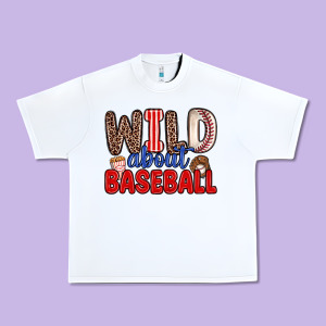 Wild About Baseball Urban Heavy Tee Designed By Zillion Design Studio
