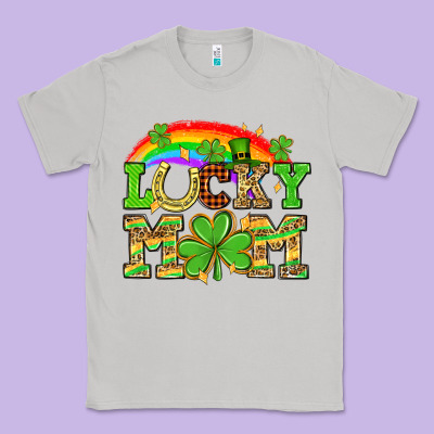 One Lucky Mom St. Patricks Day Classic Tee Designed By Neo Western