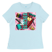 Baby Blue teacher Ladies Tee - AdoDesignShop