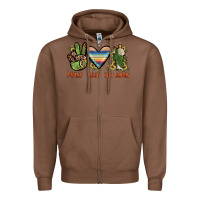 Chestnut peace love san judas Zipper Hoodie - JahusDesignShop