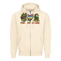 Sandshell peace love san judas Zipper Hoodie - JahusDesignShop