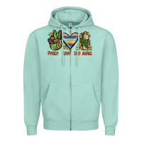 Seafoam peace love san judas Zipper Hoodie - JahusDesignShop
