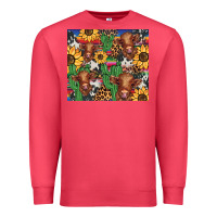 Cardinal western cactus sunflower highlands cow Premium Sweatshirt - BarkalooDesign