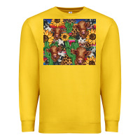 Lemon western cactus sunflower highlands cow Premium Sweatshirt - BarkalooDesign