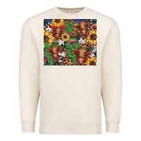 Sandshell western cactus sunflower highlands cow Premium Sweatshirt - BarkalooDesign