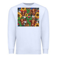 White western cactus sunflower highlands cow Premium Sweatshirt - BarkalooDesign