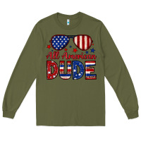 Army Green All American dude Long Sleeve Tee - Neo Western