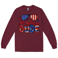 Burgundy All American dude Long Sleeve Tee - Neo Western