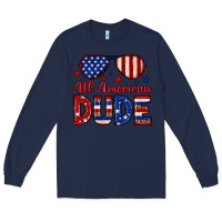 Navy All American dude Long Sleeve Tee - Neo Western
