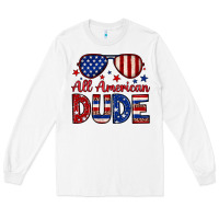 White All American dude Long Sleeve Tee - Neo Western