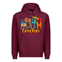 Burgundy math teacher Premium Hoodie - NancyCooperArtShop