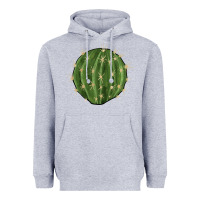 Heather Grey cactus Heavyweight Hoodie - BarkalooDesign