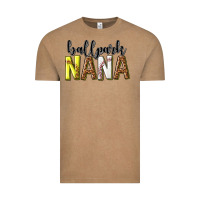 Vintage Coffee ballpark nana with leopard Vintage Tee - texasbilliewilder