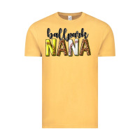 Vintage Mustard ballpark nana with leopard Vintage Tee - texasbilliewilder