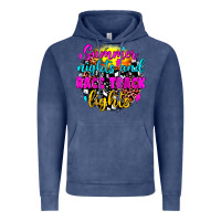 Vintage Denim summer nights and race track lights Vintage Hoodie - JahusDesignShop