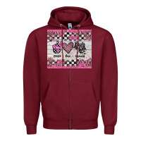 Burgundy peace love racing Zipper Hoodie - JahusDesignShop