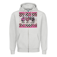 Dove Grey peace love racing Zipper Hoodie - JahusDesignShop
