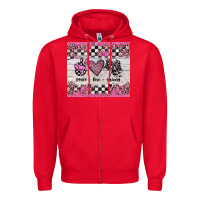 Red peace love racing Zipper Hoodie - JahusDesignShop