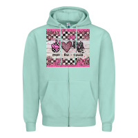 Seafoam peace love racing Zipper Hoodie - JahusDesignShop