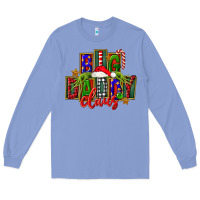 Colony Blue Christmas big daddy claus Long Sleeve Tee - FaDigitalArtStudio