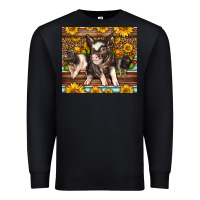 Black Western Cute Hampshire Pigs Premium Sweatshirt - LillyAllenDesigns