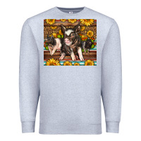 Heather Grey Western Cute Hampshire Pigs Premium Sweatshirt - LillyAllenDesigns