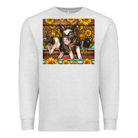Oatmeal Heather Western Cute Hampshire Pigs Premium Sweatshirt - LillyAllenDesigns