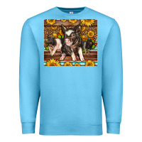 Ocean Blue Western Cute Hampshire Pigs Premium Sweatshirt - LillyAllenDesigns