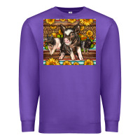Purple Western Cute Hampshire Pigs Premium Sweatshirt - LillyAllenDesigns
