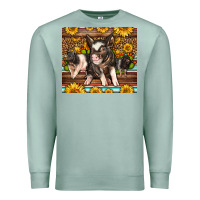Seafoam Western Cute Hampshire Pigs Premium Sweatshirt - LillyAllenDesigns