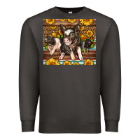 Smoke Western Cute Hampshire Pigs Premium Sweatshirt - LillyAllenDesigns