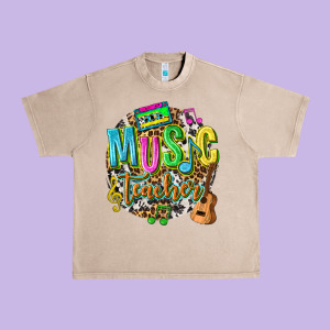 Music Teacher Urban Heavy Tee Designed By Texasbilliewilder