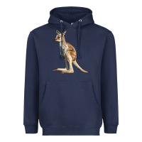 Navy baby kangaroo Heavyweight Hoodie - LillyAllenDesigns