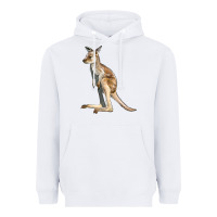 White baby kangaroo Heavyweight Hoodie - LillyAllenDesigns