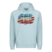 Blue Mist America america Premium Hoodie - NancyCooperArtShop