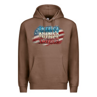 Chestnut America america Premium Hoodie - NancyCooperArtShop