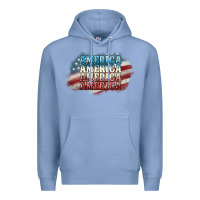 Colony Blue America america Premium Hoodie - NancyCooperArtShop