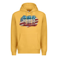 Mustard America america Premium Hoodie - NancyCooperArtShop