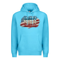 Ocean Blue America america Premium Hoodie - NancyCooperArtShop