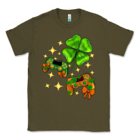 Army Green St. Patrick's Day with game control and clover Classic Tee - Neo Western