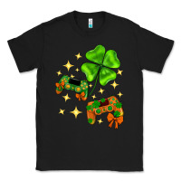 Black St. Patrick's Day with game control and clover Classic Tee - Neo Western