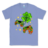 Colony Blue St. Patrick's Day with game control and clover Classic Tee - Neo Western