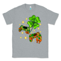 Heather Grey St. Patrick's Day with game control and clover Classic Tee - Neo Western