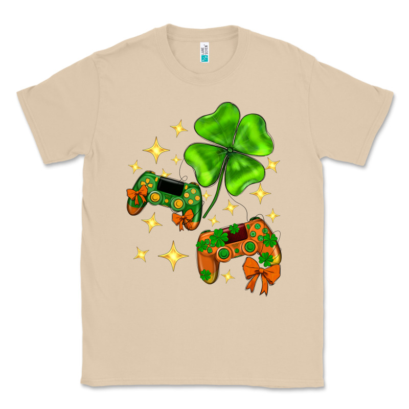 St. Patrick's Day With Game Control And Clover Classic Tee by Neo Western | Teevron
