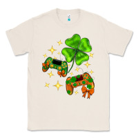 Natural St. Patrick's Day with game control and clover Classic Tee - Neo Western