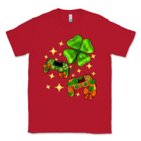 Red St. Patrick's Day with game control and clover Classic Tee - Neo Western